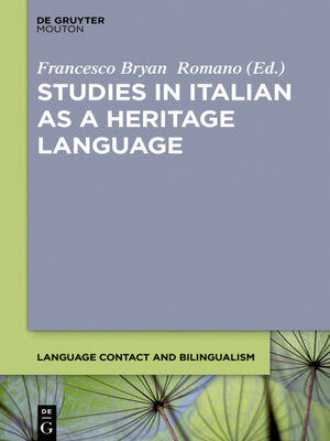 cover image of Studies in Italian as a Heritage Language